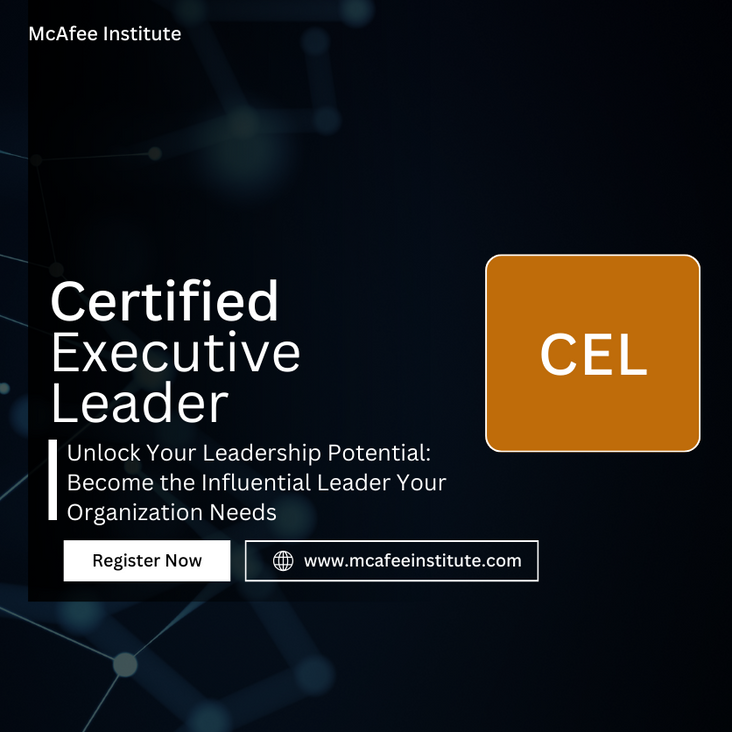 Certified Executive Leader (CEL) | McAfee Institute