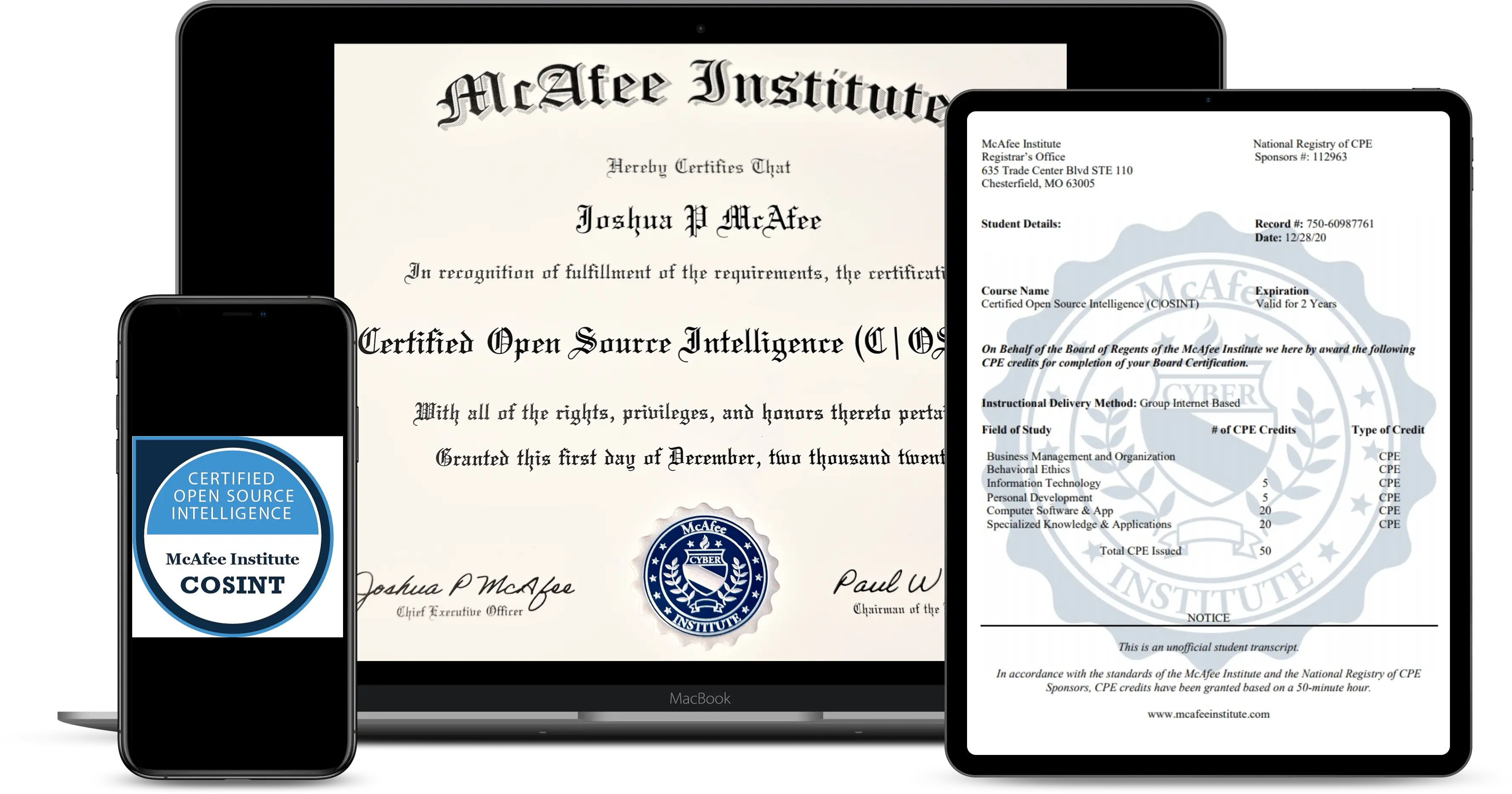 Certified in Open Source Intelligence (C|OSINT) | McAfee Institute