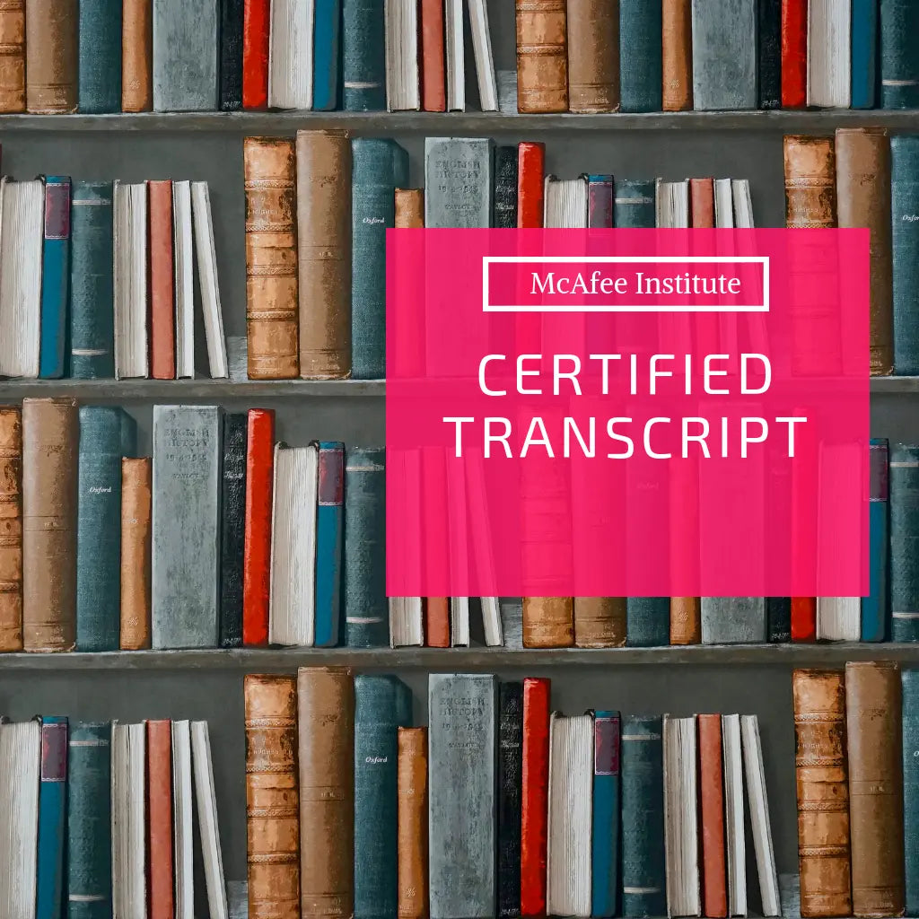 Official Transcripts | McAfee Institute