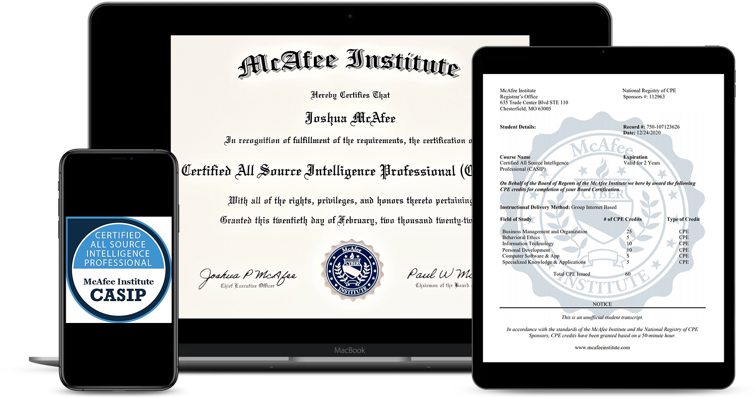 Certified All Source Intelligence Professional (CASIP)