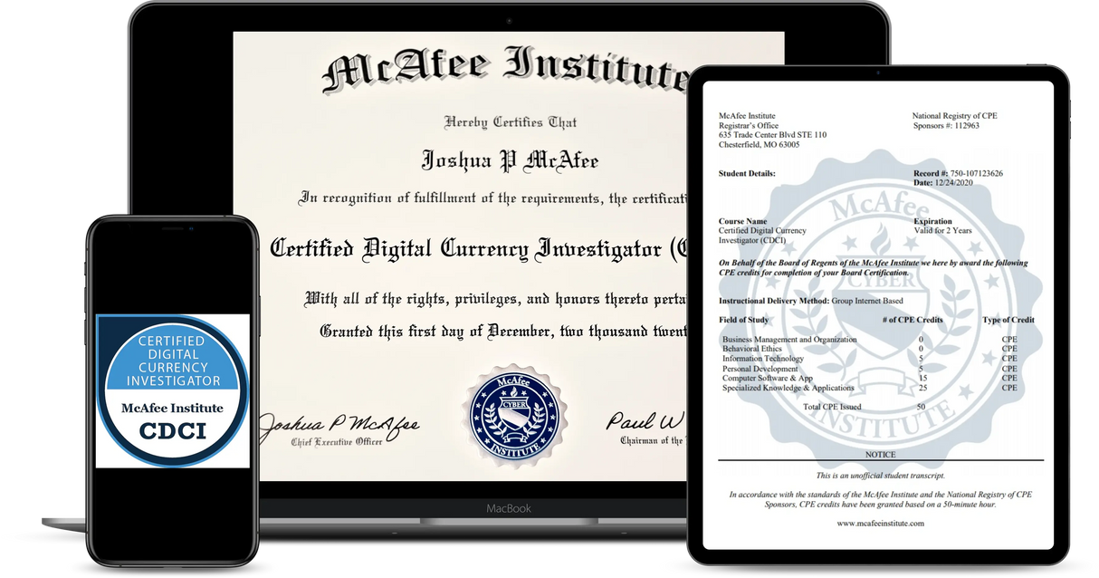 Certified Digital Currency Investigator (CDCI) - McAfee Institute