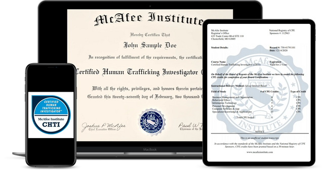Certified Human Trafficking Investigator (CHTI) - McAfee Institute